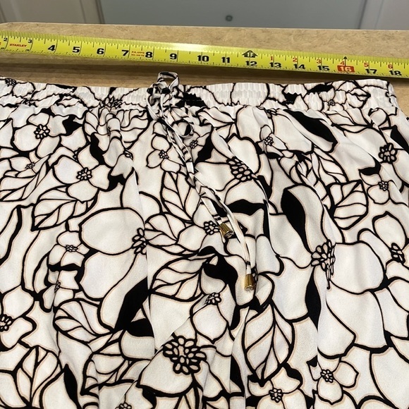 Worthington Maxi Skirt PXL drawstring neutral floral - Picture 7 of 9